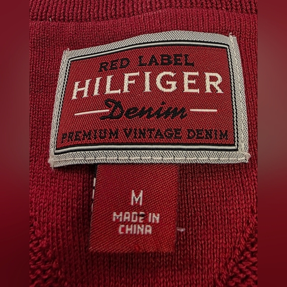 Tommy Hilfiger Women's Red Cotton Knit Pullover Sweater. Med - Picture 6 of 16